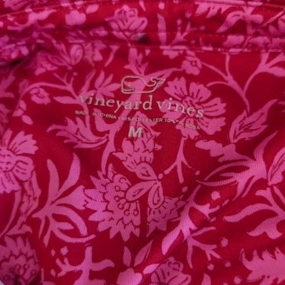 Vineyard Vines Size M Sankaty Margo Red & Pink Printed Dress - Picture 6 of 6